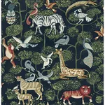 A-Street Prints Rigby Navy Jungle Animals Wallpaper - SKU 4135-27285