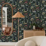A-Street Prints Rigby Navy Jungle Animals Wallpaper - SKU 4135-27285