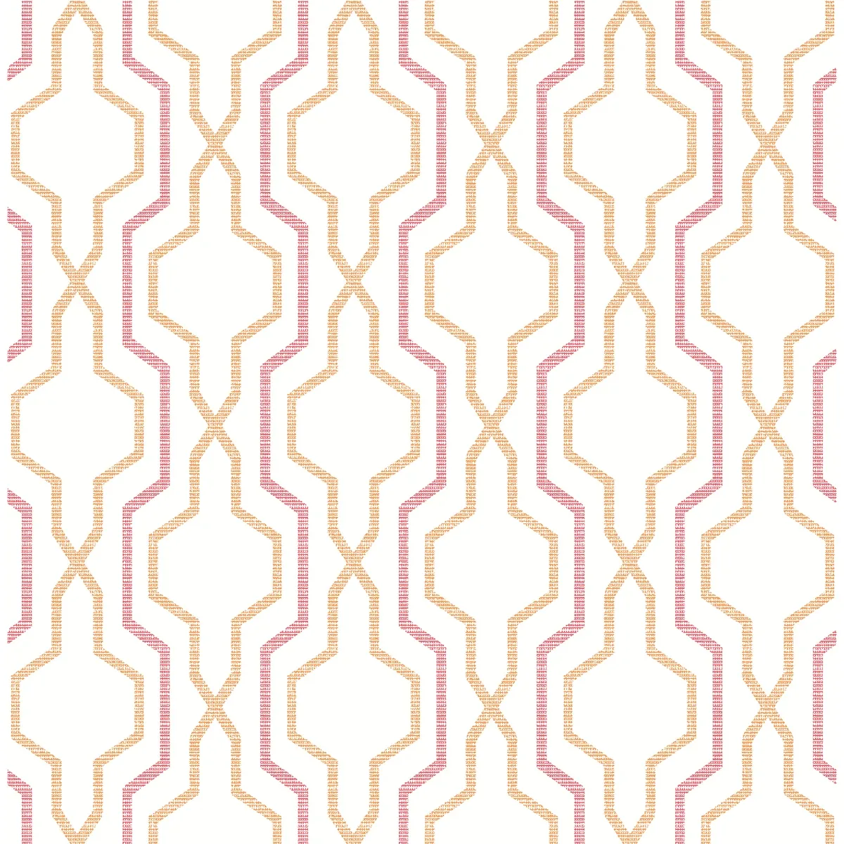 A-Street Prints Rion Orange Trellis Wallpaper - SKU 2973-90603