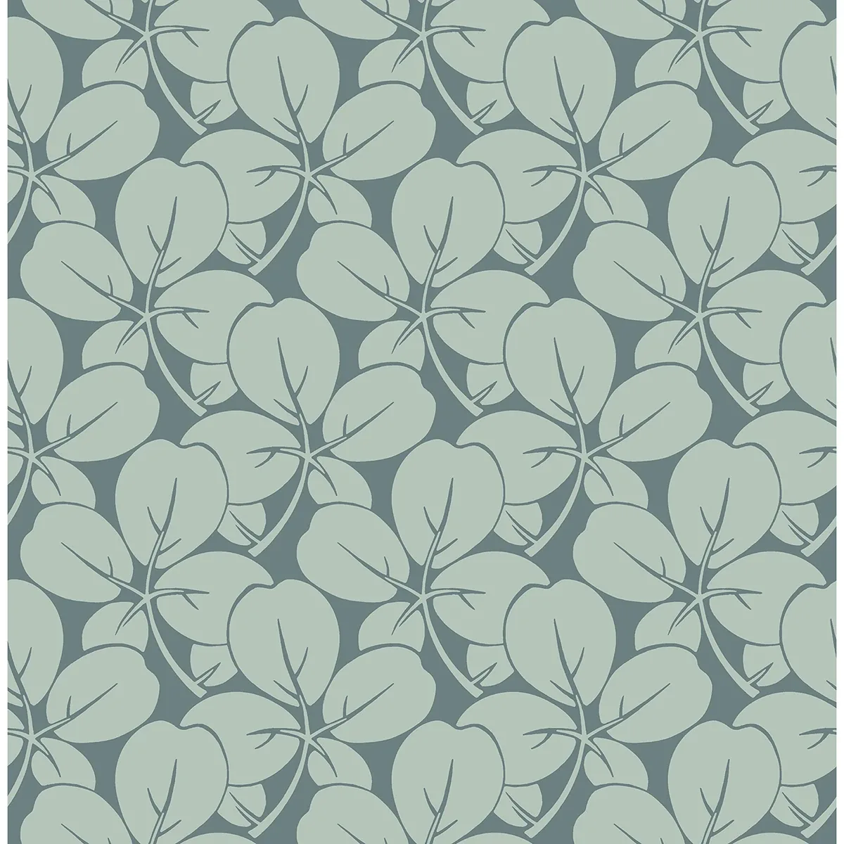 A-Street Prints Robert Aqua Clover Wallpaper - SKU 2970-26108