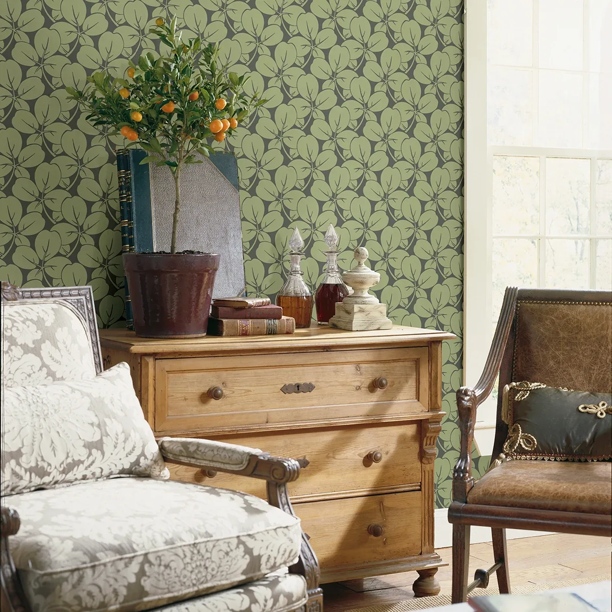 A-Street Prints Robert Green Clover Wallpaper | Wallpaper Twins A-Street Prints Robert Green Clover Wallpaper - SKU 2970-26109