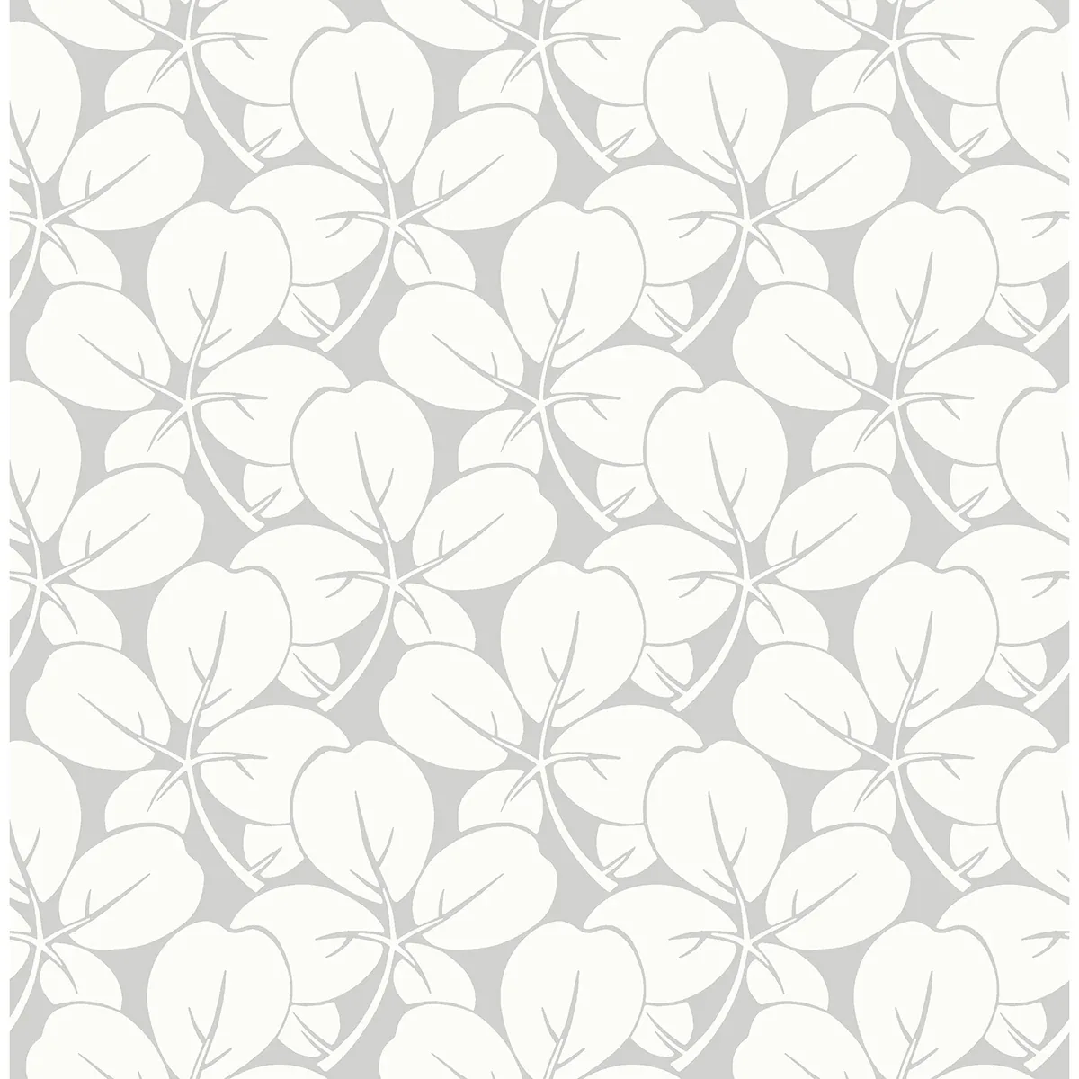 A-Street Prints Robert Light Grey Clover Wallpaper - SKU 2970-26107