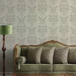 A-Street Prints Rosa Cream Floral Columns Wallpaper - SKU 4201-48009