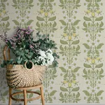A-Street Prints Rosa Green Floral Columns Wallpaper | Wallpaper Twins A-Street Prints Rosa Green Floral Columns Wallpaper - SKU 4201-48010