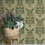 A-Street Prints Rosa Light Brown Floral Columns Wallpaper - SKU 4201-48012