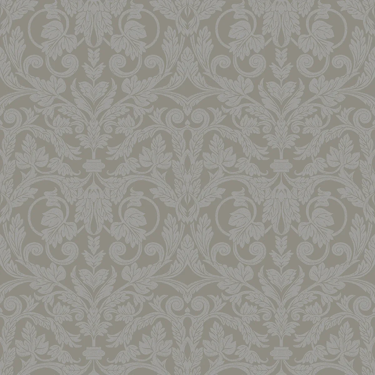 A-Street Prints Rosali Grey Scroll Damask Wallpaper - SKU 2999-14006