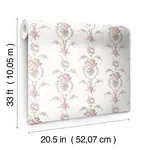A-Street Prints Rose Cheeks Party Pink Floral Cluster Wallpaper - SKU AST6088