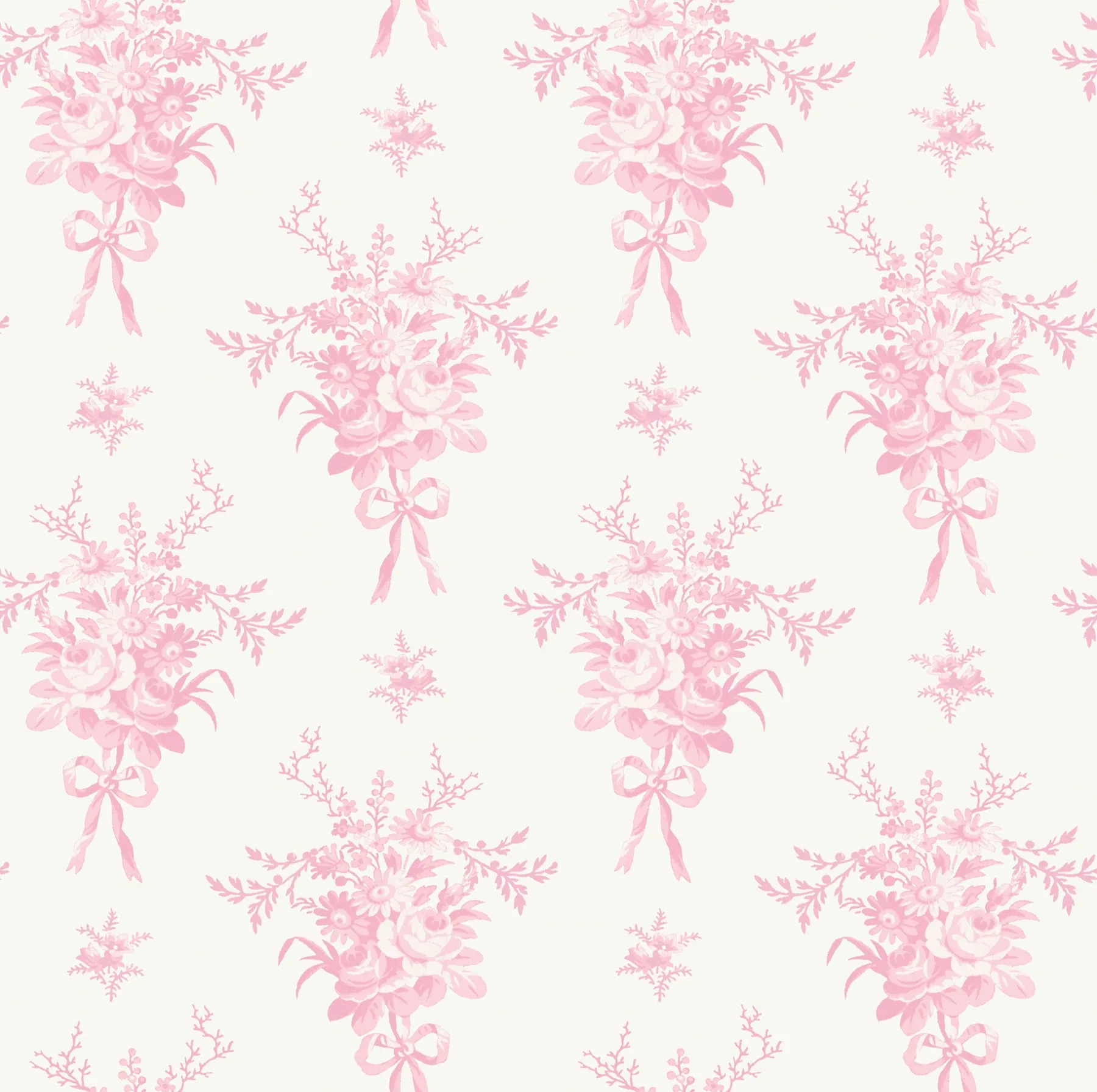 A-Street Prints Rosie Arrangements Kiss Pink Bouquet Toss Wallpaper - SKU AST4652