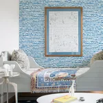 A-Street Prints Runes Sapphire Brushstrokes Wallpaper - SKU 4081-26357