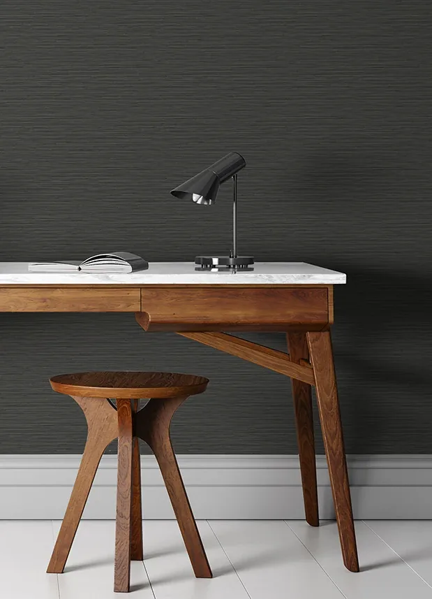 A-Street Prints Rushmore Black Faux Grasscloth Wallpaper | Wallpaper Twins A-Street Prints Rushmore Black Faux Grasscloth Wallpaper - SKU 2988-70310