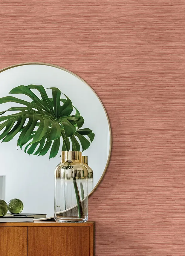 A-Street Prints Rushmore Coral Faux Grasscloth Wallpaper | Wallpaper Twins A-Street Prints Rushmore Coral Faux Grasscloth Wallpaper - SKU 2988-70301