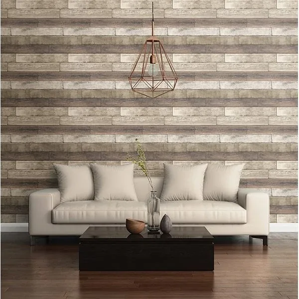 A-Street Prints Rust Weathered Plank Wallpaper - SKU 2701-22347