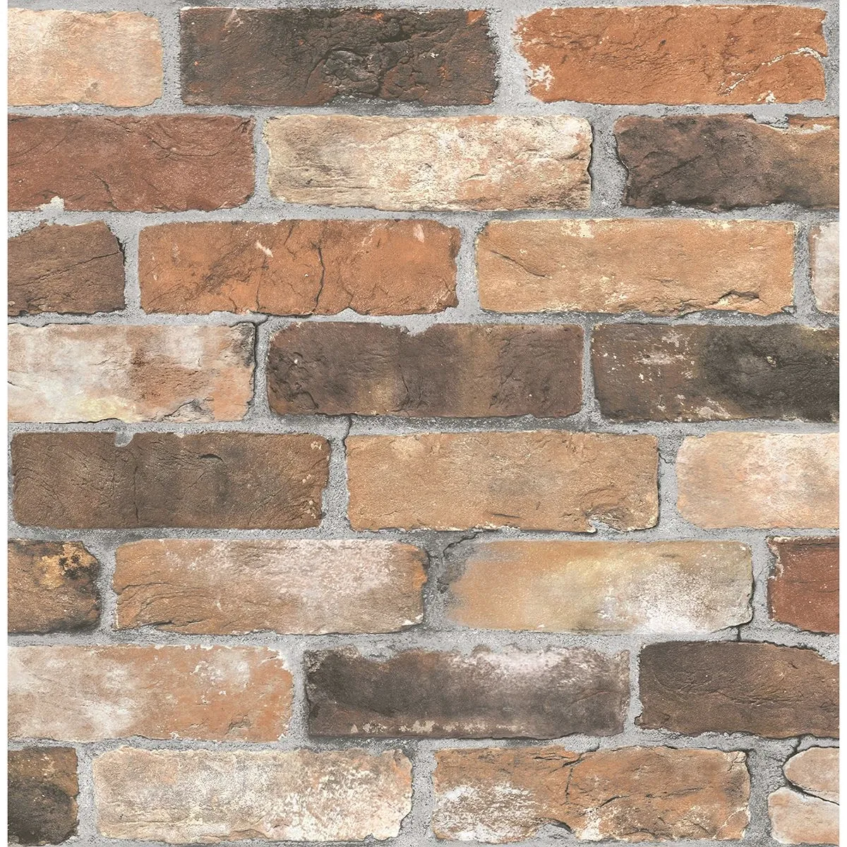 A-Street Prints Rustin Rust Reclaimed Bricks Wallpaper - SKU 2922-22300