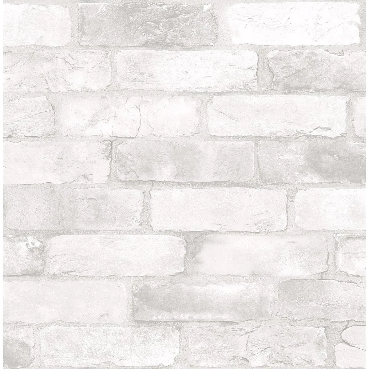 A-Street Prints Rustin White Reclaimed Bricks Wallpaper - SKU 2922-22321