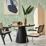 A-Street Prints Sabah Green Stripe Wallpaper - SKU 4014-26417