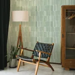 A-Street Prints Sabah Green Stripe Wallpaper - SKU 4014-26417