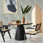 A-Street Prints Sabah Slate Stripe Wallpaper - SKU 4014-26415