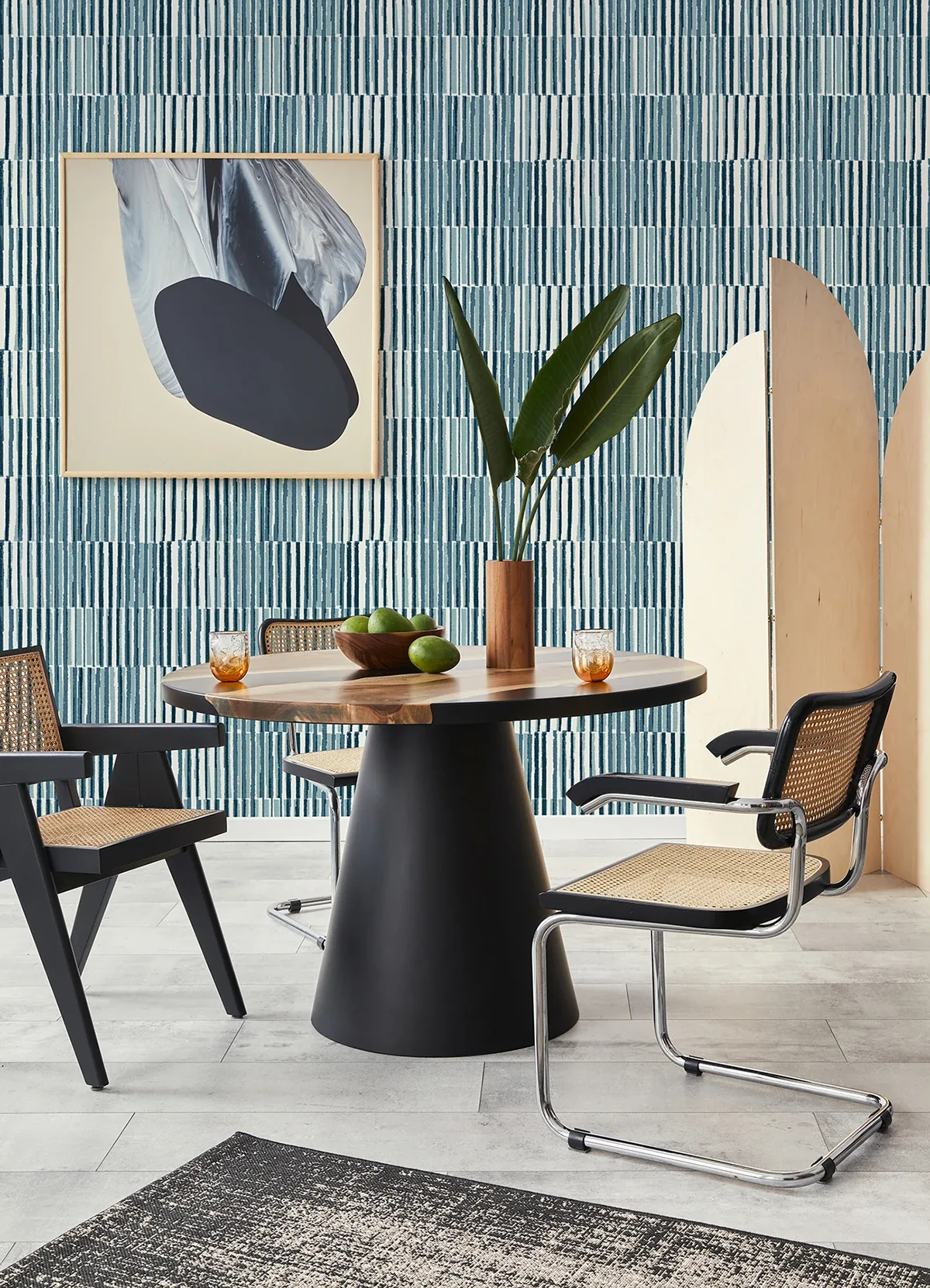 A-Street Prints Sabah Teal Stripe Wallpaper - SKU 4014-26414