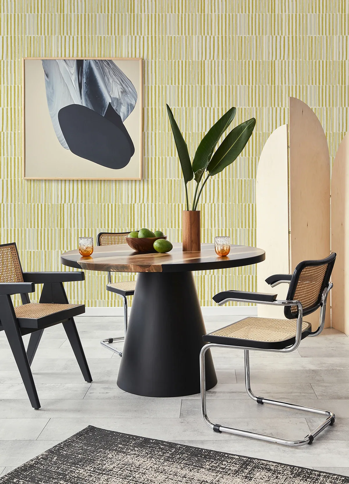 A-Street Prints Sabah Yellow Stripe Wallpaper - SKU 4014-26416