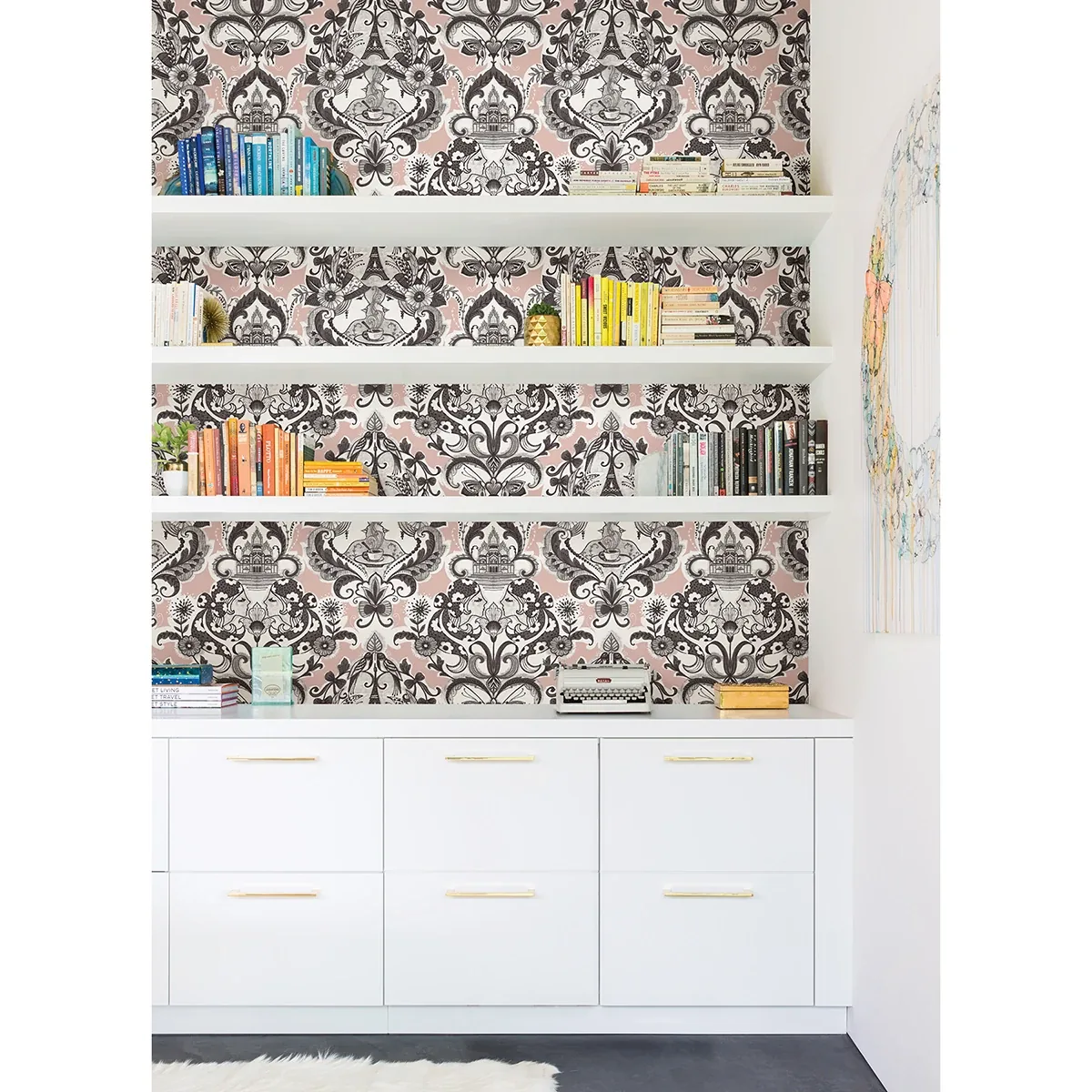 A-Street Prints Sadie Blush Parisian Damask Wallpaper | Wallpaper Twins A-Street Prints Sadie Blush Parisian Damask Wallpaper - SKU 2973-90884