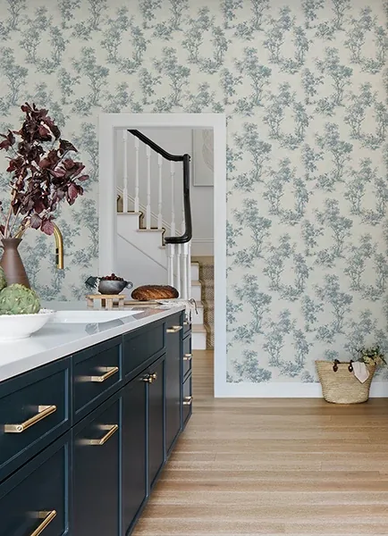 A-Street Prints Sainsbury Light Blue Forest Wallpaper - SKU 4173-82105