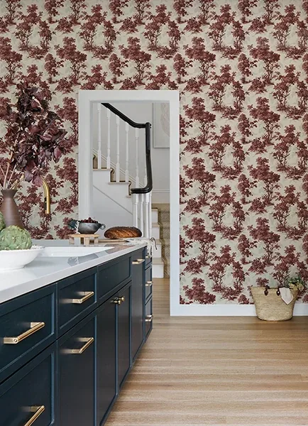 A-Street Prints Sainsbury Ruby Forest Wallpaper - SKU 4173-82106
