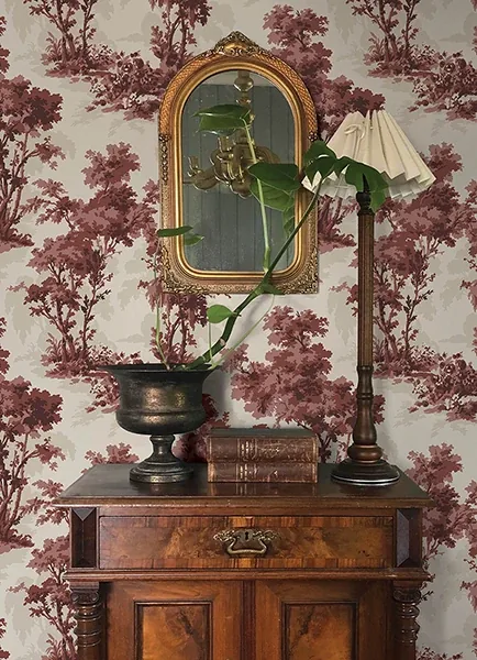 A-Street Prints Sainsbury Ruby Forest Wallpaper | Wallpaper Twins A-Street Prints Sainsbury Ruby Forest Wallpaper - SKU 4173-82106