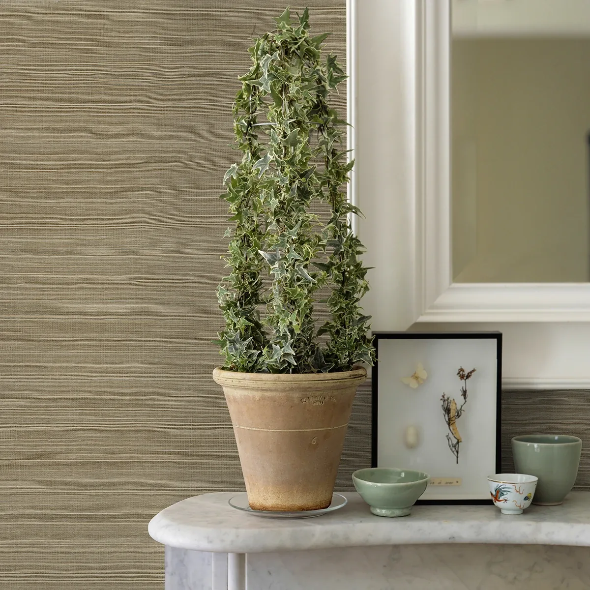 A-Street Prints Sakiya Neutral Sisal Grasscloth Wallpaper | Wallpaper Twins A-Street Prints Sakiya Neutral Sisal Grasscloth Wallpaper - SKU 2972-86136