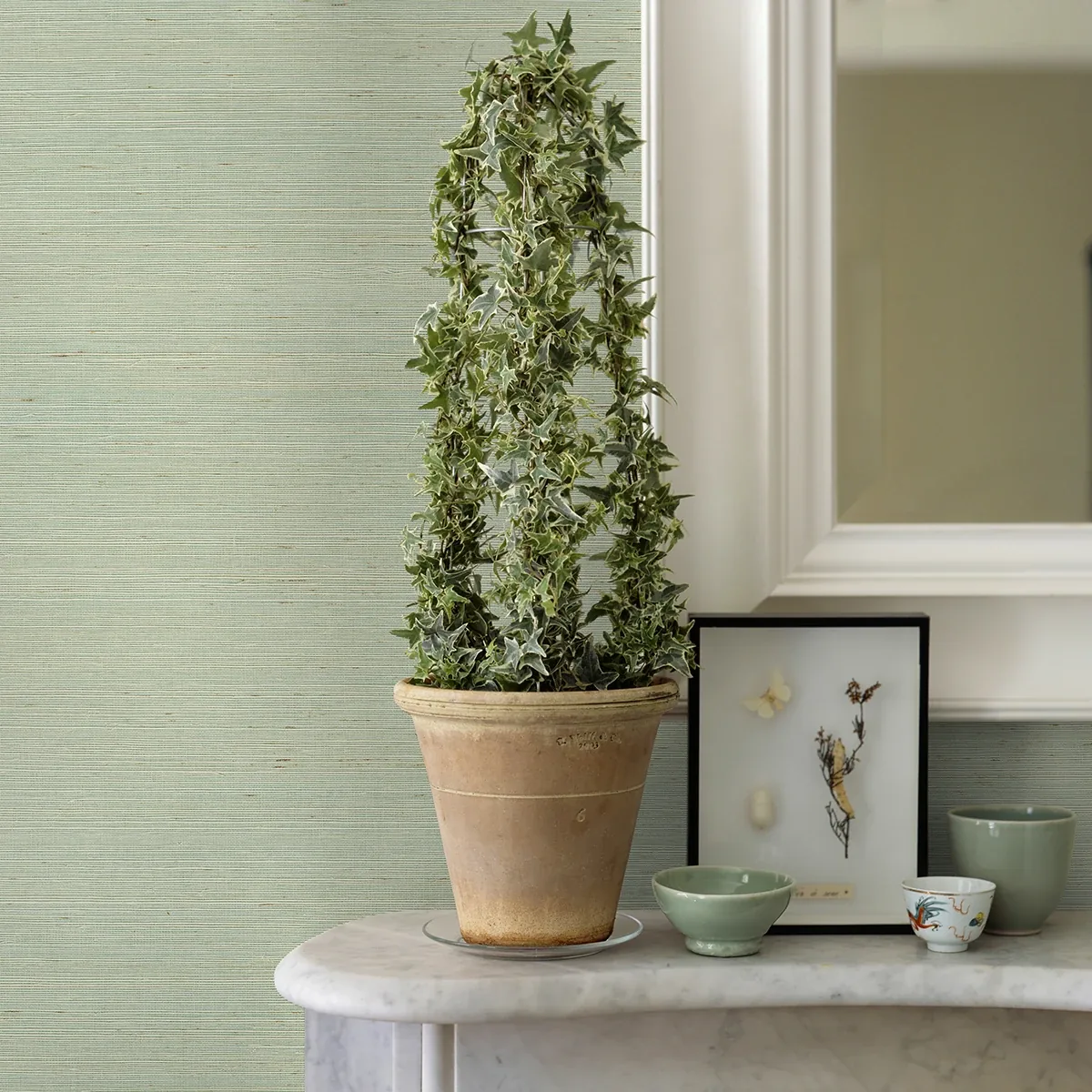 A-Street Prints Sakiya Seafoam Sisal Grasscloth Wallpaper | Wallpaper Twins A-Street Prints Sakiya Seafoam Sisal Grasscloth Wallpaper - SKU 2972-86137