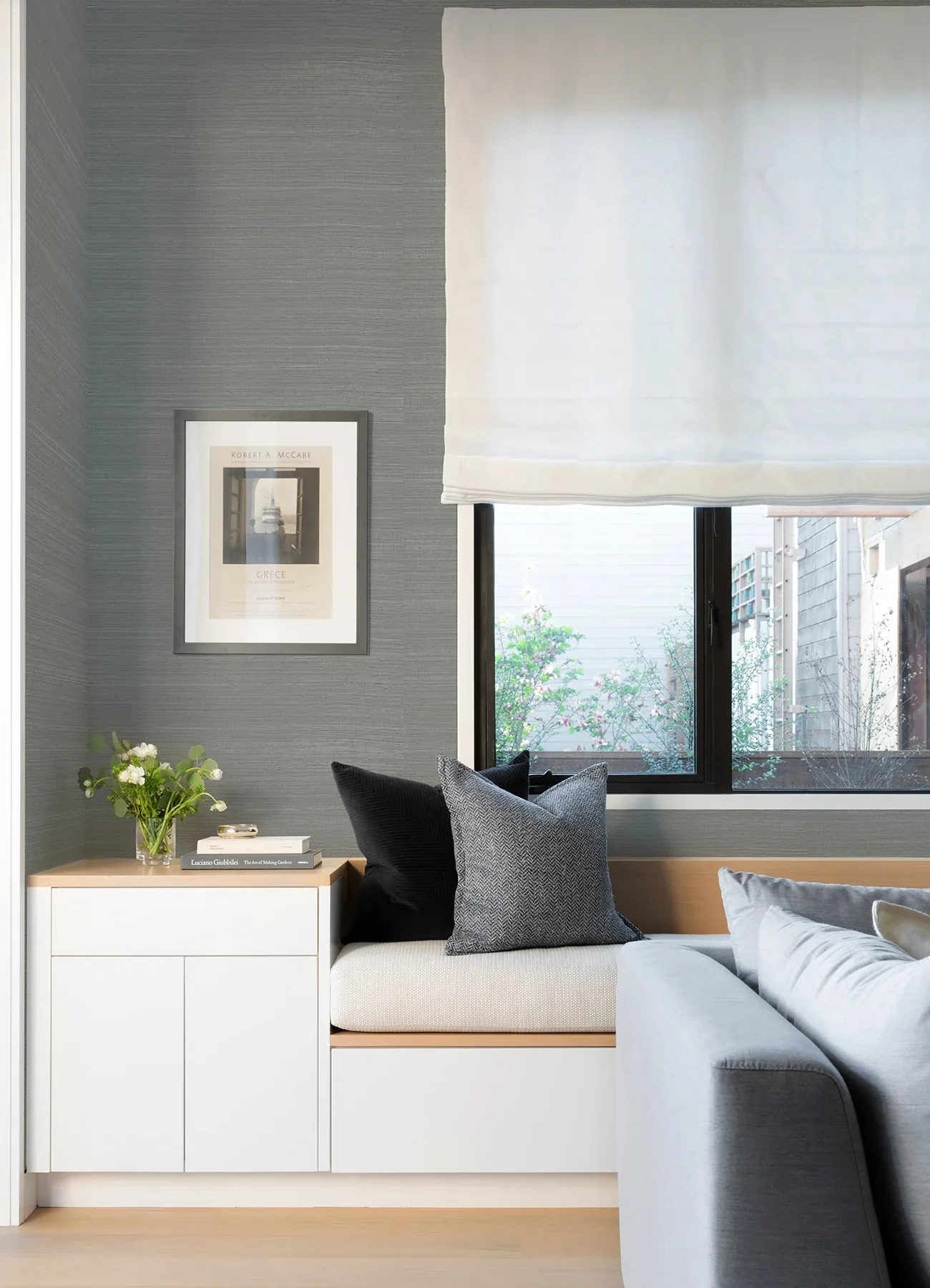 A-Street Prints Sakiya Slate Grasscloth Wallpaper | Wallpaper Twins A-Street Prints Sakiya Slate Grasscloth Wallpaper - SKU 2923-86138