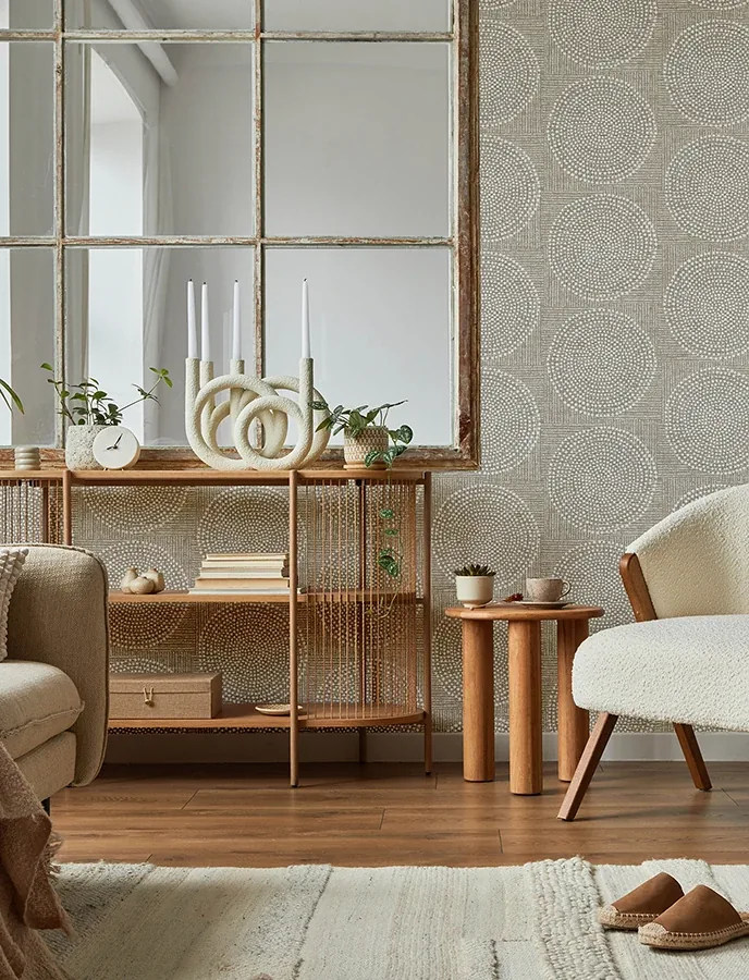 A-Street Prints Salma Beige Medallion Wallpaper - SKU 4141-27120