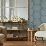 A-Street Prints Salma Denim Medallion Wallpaper | Wallpaper Twins A-Street Prints Salma Denim Medallion Wallpaper - SKU 4141-27123