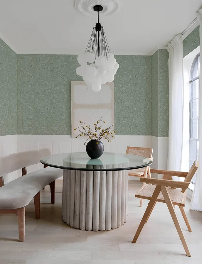 A-Street Prints Salma Sage Medallion Wallpaper - SKU 4141-27122