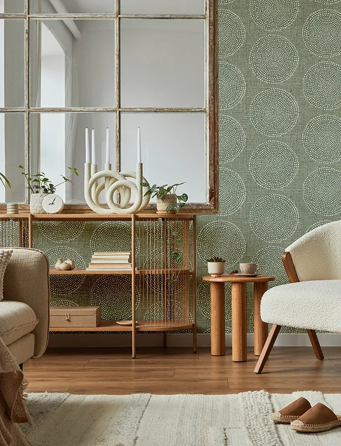 A-Street Prints Salma Sage Medallion Wallpaper - SKU 4141-27122