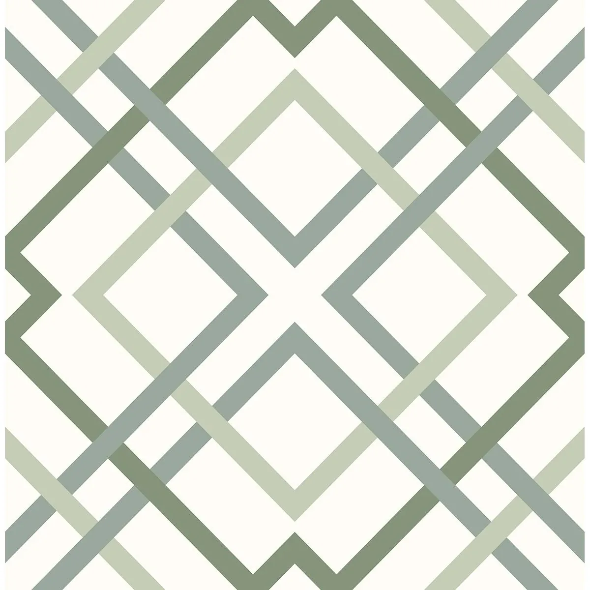 2901-25437 | Saltire Emile Green Lattice Wallpaper