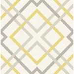A-Street Prints Saltire Emile Yellow Lattice Wallpaper - SKU 2901-22652