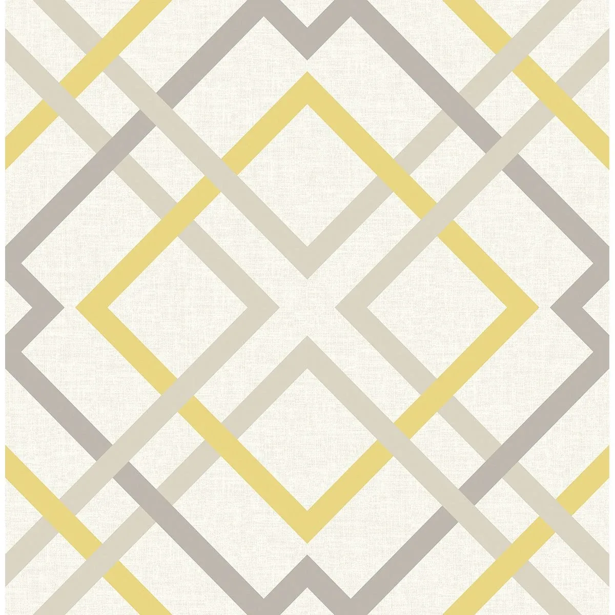 A-Street Prints Saltire Emile Yellow Lattice Wallpaper - SKU 2901-22652