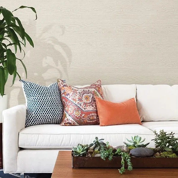A-Street Prints Salvaged Beige Wood Wallpaper - SKU 2744-24158