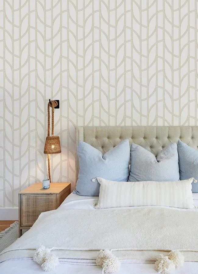 A-Street Prints Salvo Gold Curved Contours Wallpaper - SKU 4172-82008