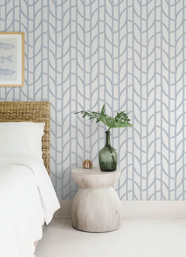 A-Street Prints Salvo Navy Curved Contours Wallpaper | Wallpaper Twins A-Street Prints Salvo Navy Curved Contours Wallpaper - SKU 4172-82010
