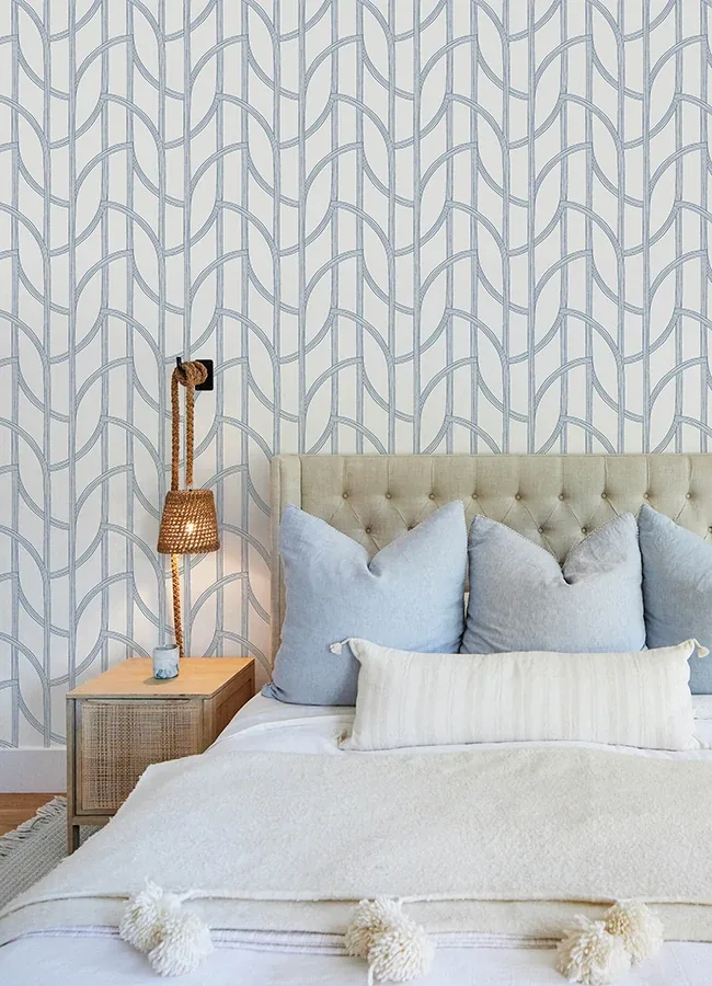 A-Street Prints Salvo Navy Curved Contours Wallpaper | Wallpaper Twins A-Street Prints Salvo Navy Curved Contours Wallpaper - SKU 4172-82010