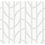 A-Street Prints Salvo Silver Curved Contours Wallpaper | Wallpaper Twins A-Street Prints Salvo Silver Curved Contours Wallpaper - SKU 4172-82011