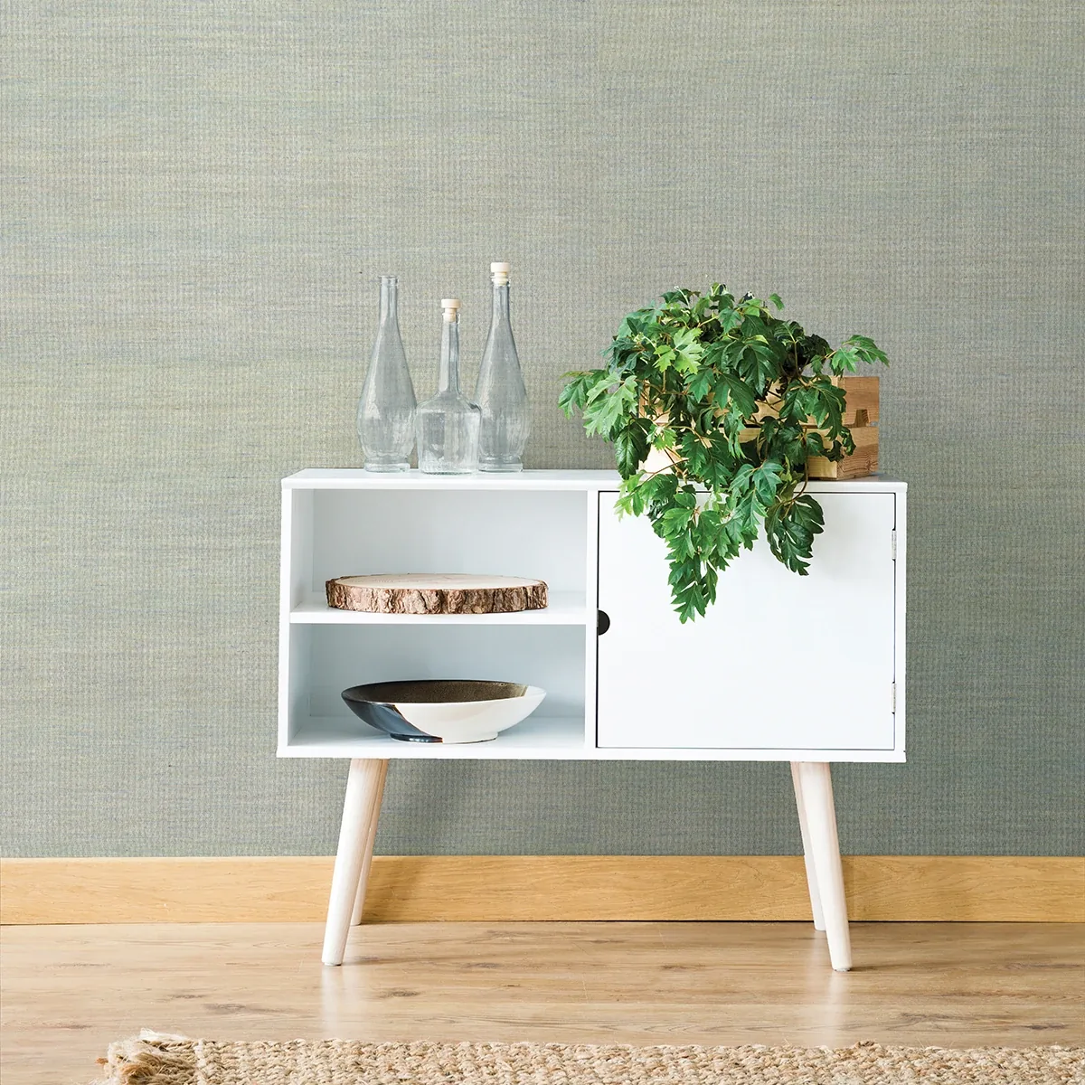 A-Street Prints Samai Aquamarine Grasscloth Wallpaper | Wallpaper Twins A-Street Prints Samai Aquamarine Grasscloth Wallpaper - SKU 2829-80045