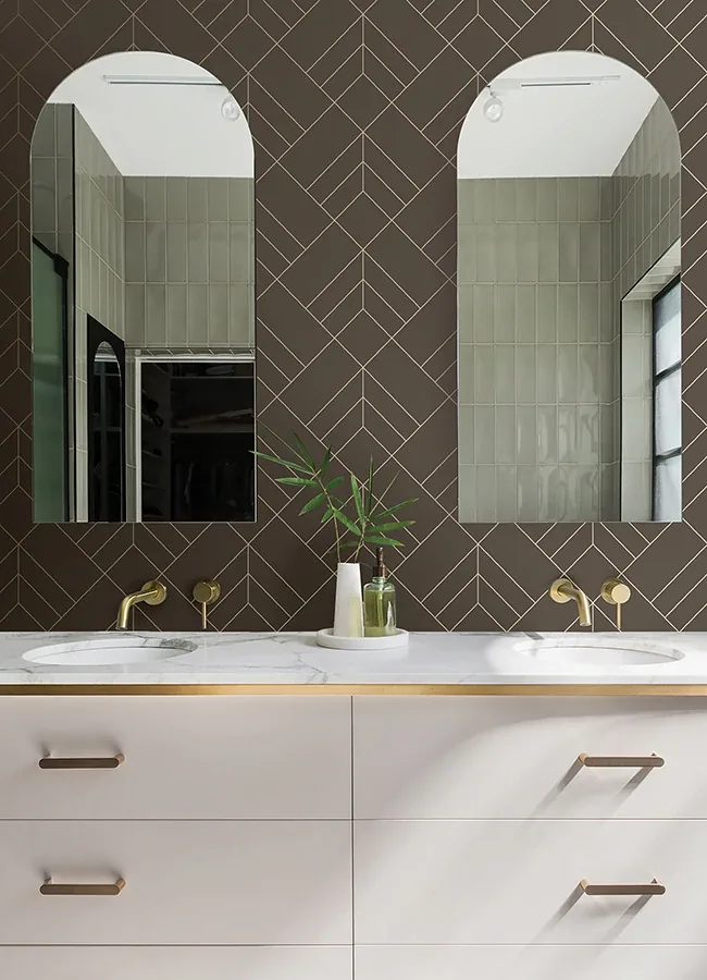 A-Street Prints Sander Chocolate Geometric Wallpaper - SKU 4066-26549