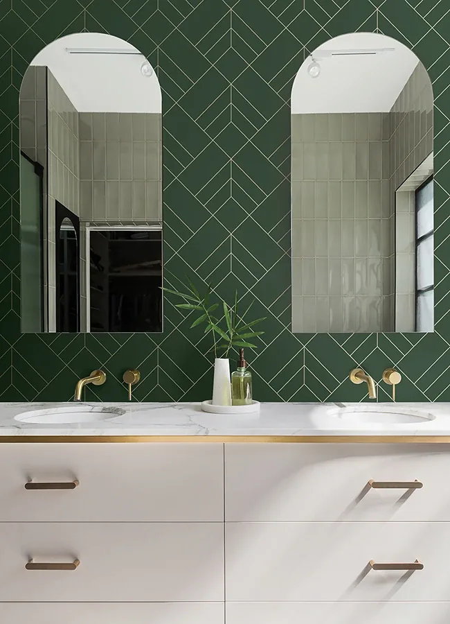 A-Street Prints Sander Evergreen Geometric Wallpaper - SKU 4066-26550
