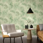 A-Street Prints Sanne Green Palm Wallpaper - SKU 4202-416121