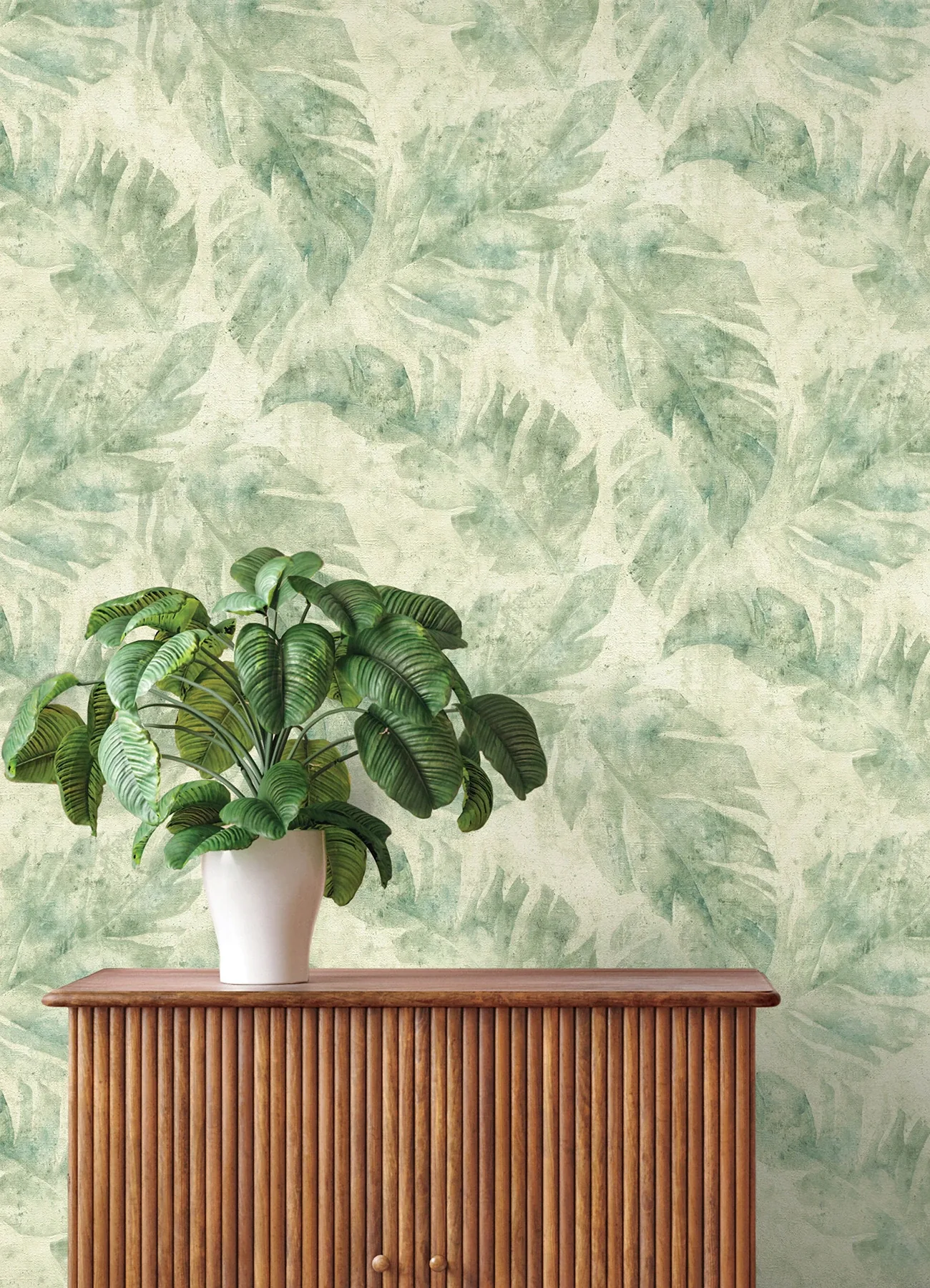 A-Street Prints Sanne Green Palm Wallpaper - SKU 4202-416121