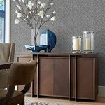 A-Street Prints Sarni Silver Grid Wallpaper - SKU 2976-86531
