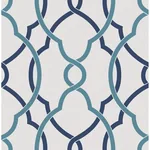 A-Street Prints Sausalito Navy Lattice Wallpaper - SKU 2697-22627