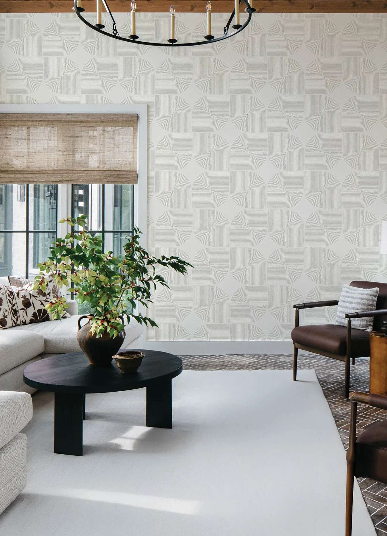 A-Street Prints Savoye Brown Spiral Arches Wallpaper | Wallpaper Twins A-Street Prints Savoye Brown Spiral Arches Wallpaper - SKU 4177-27724